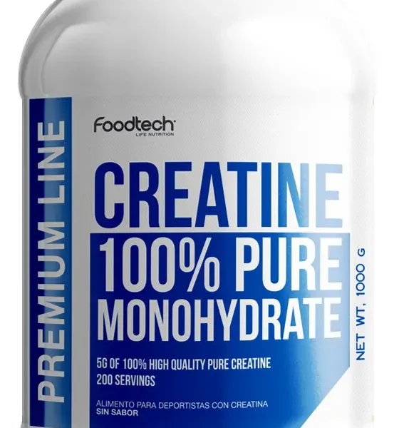 Creatine 100% pure monohydrate 1kg Foodtech sin sabor