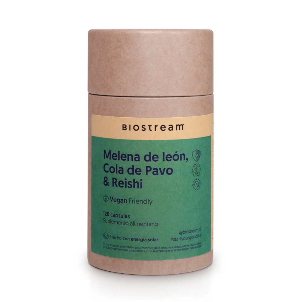 Melena de león, Cola de Pavo & Reishi 120 Cápsulas Vegano