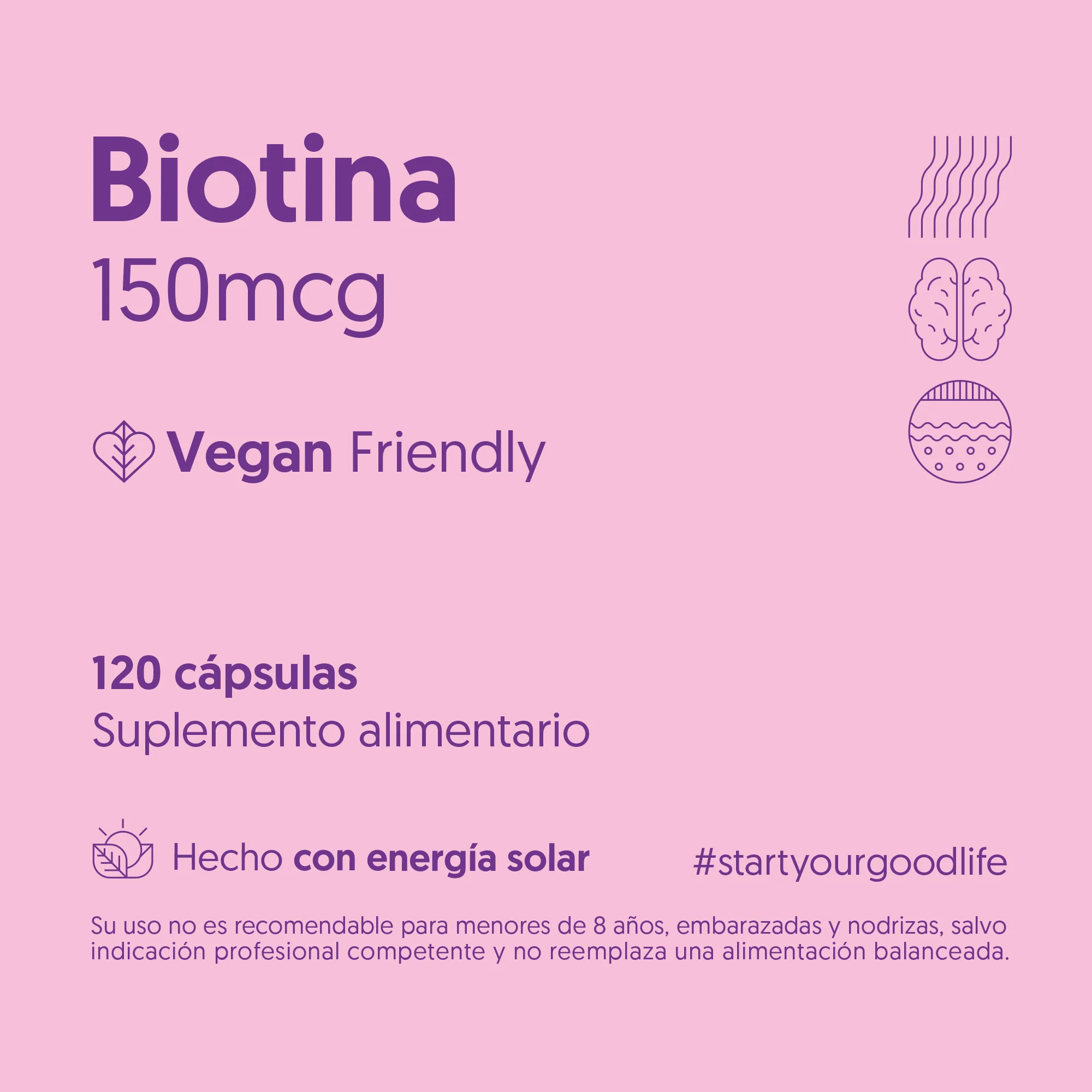 Biotina Multivitamínico para cabellos, uñas, piel - Imagen 3